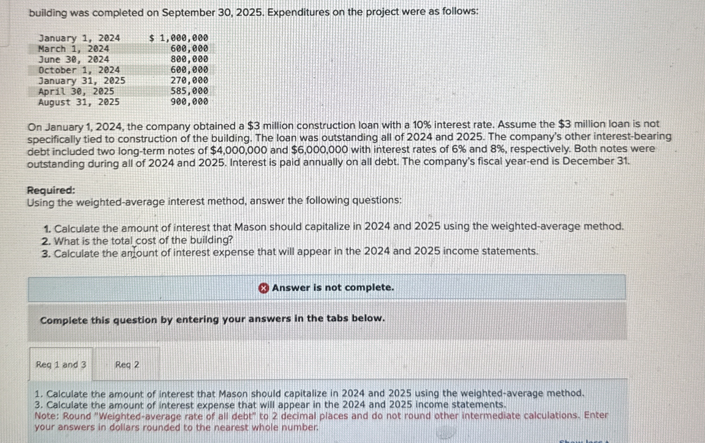 building was completed on September 3 0 , 2 0 2 5