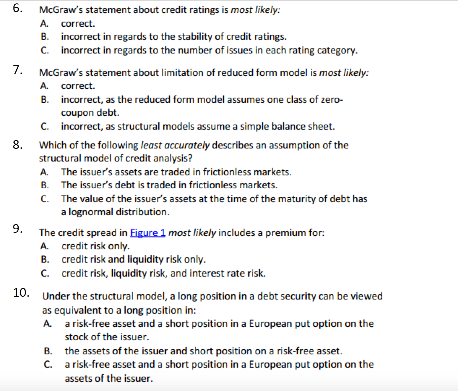Figure 1: Exhibit 1: Data on 3% 5-year Ari. Corp