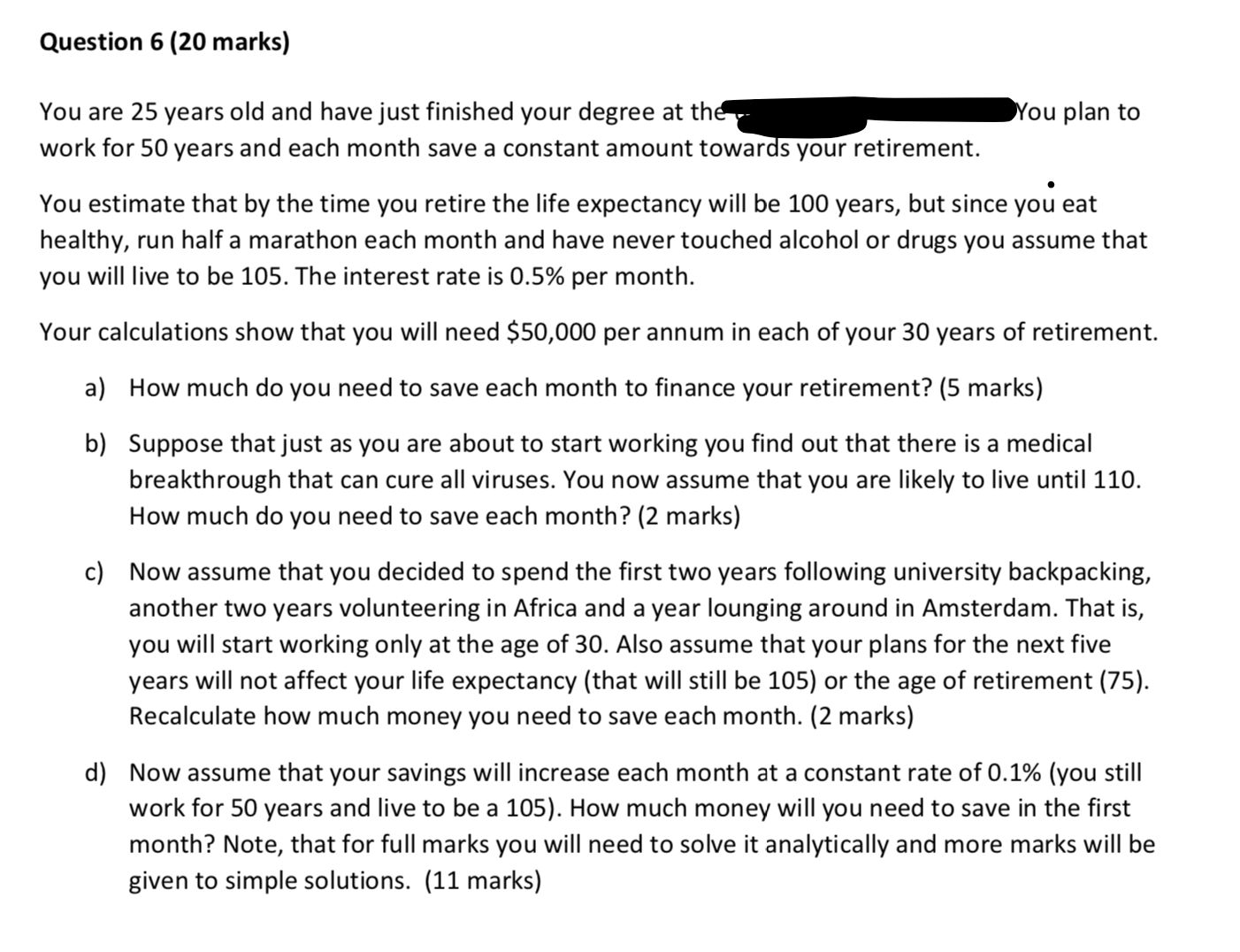 Hi guys, I need help with question d. I found