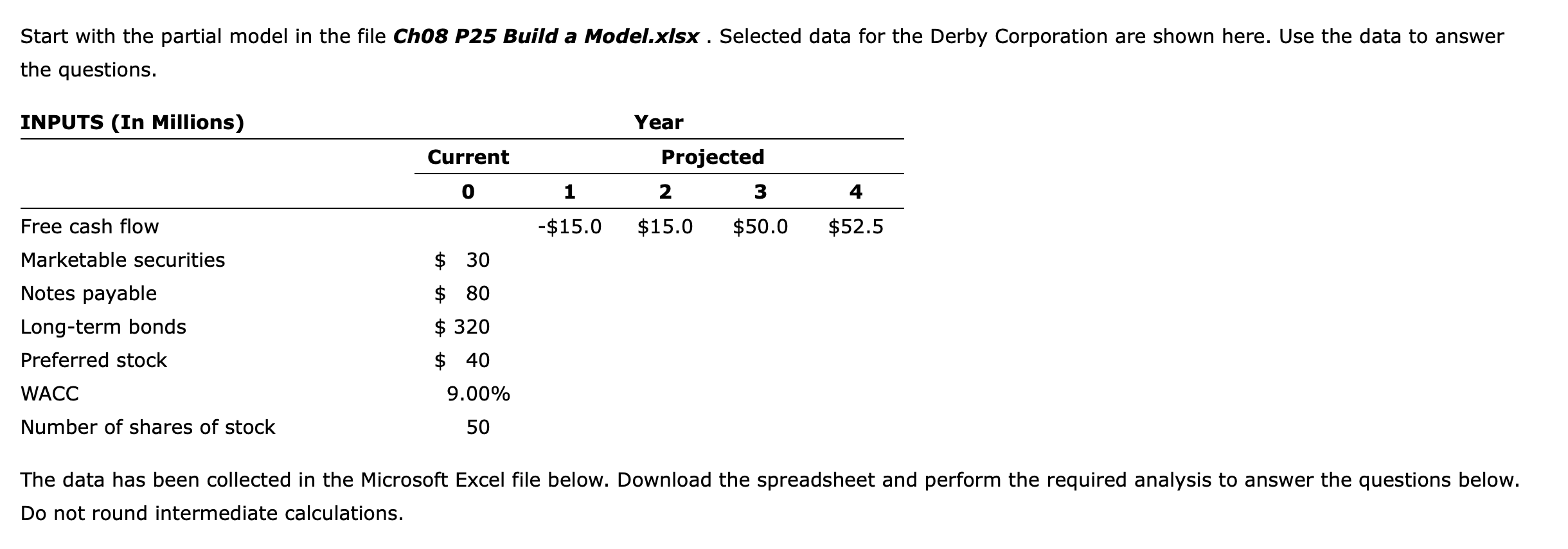 Start with the partial model in the le Ch08 P25