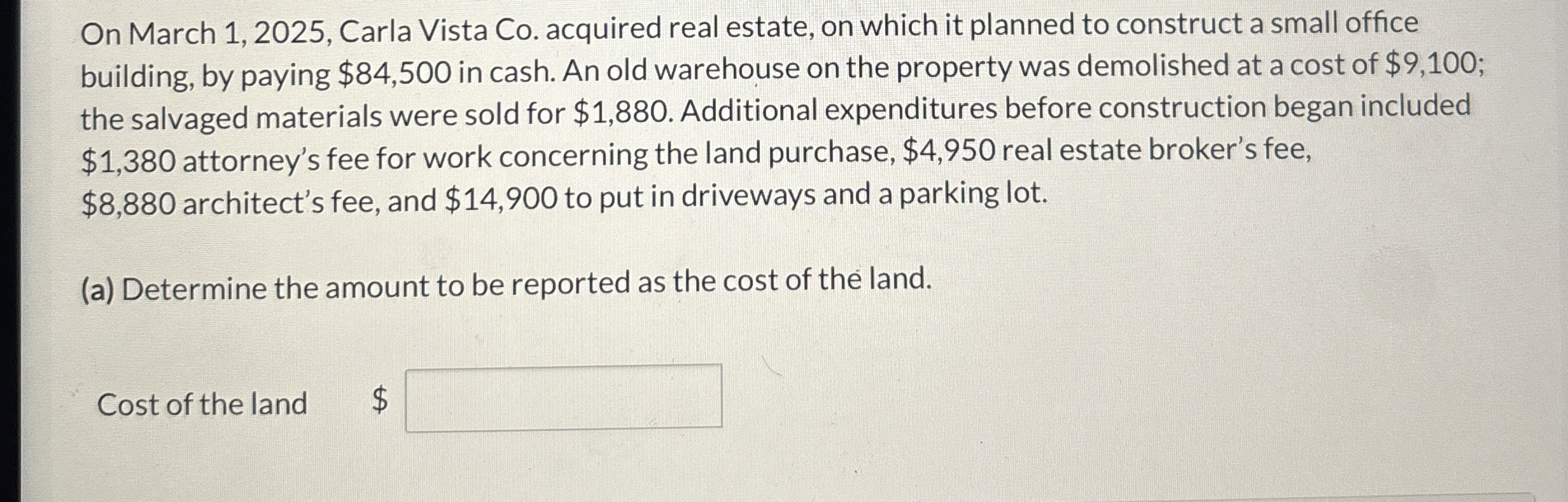 On March 1 , 2 0 2 5 , Carla Vista Co . acquired