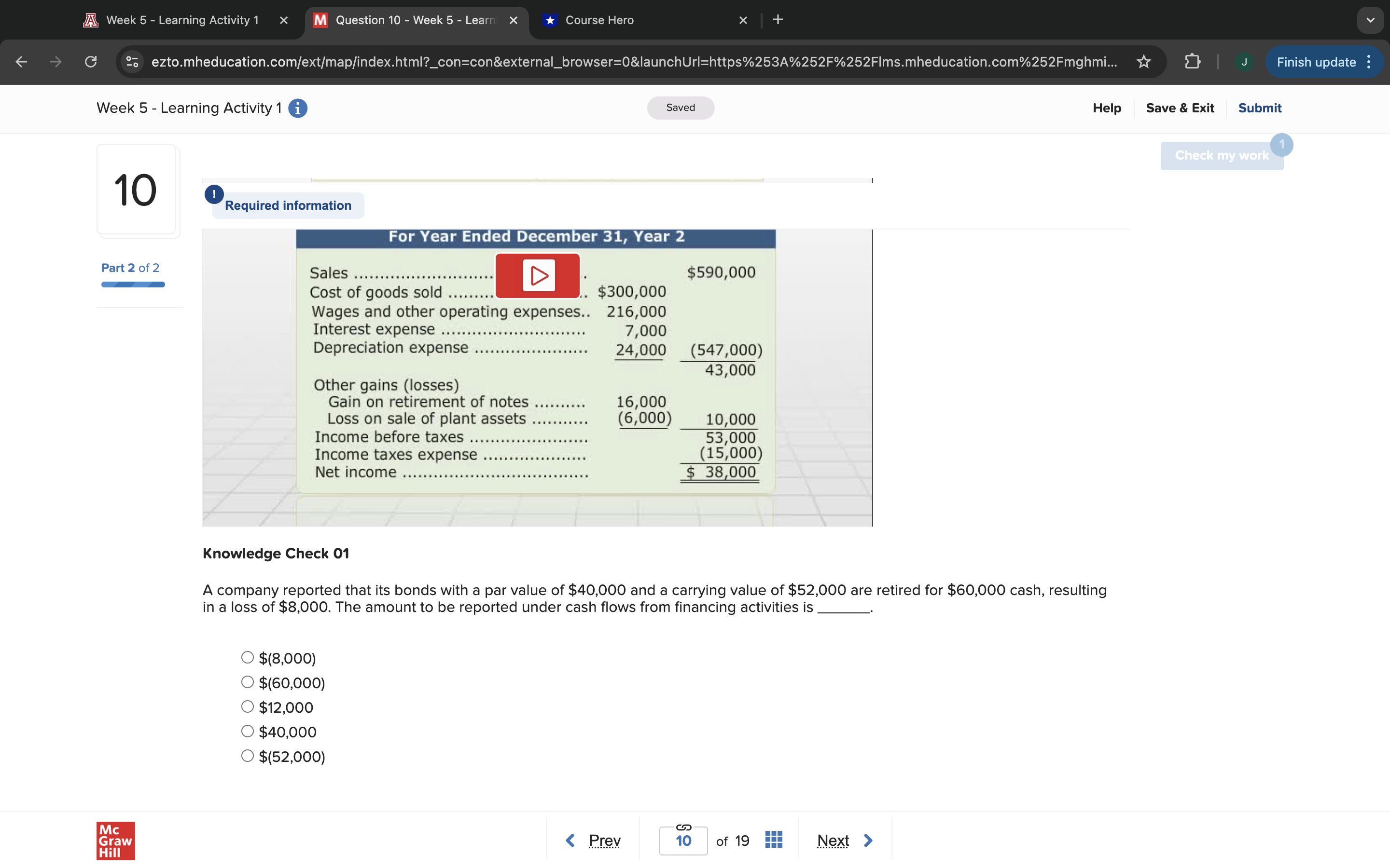 r] Week 5 - Learning Activity 1 g M Question 10 -