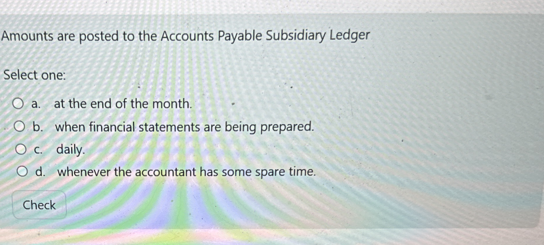 Amounts are posted to the Accounts Payable