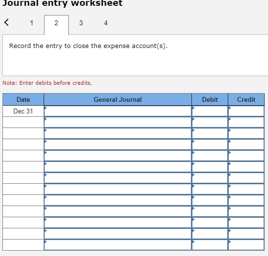 Required 1 Required 2 Required 3 Required 4