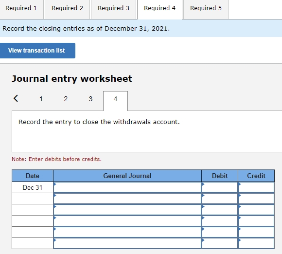 Required 1 Required 2 Required 3 Required 4