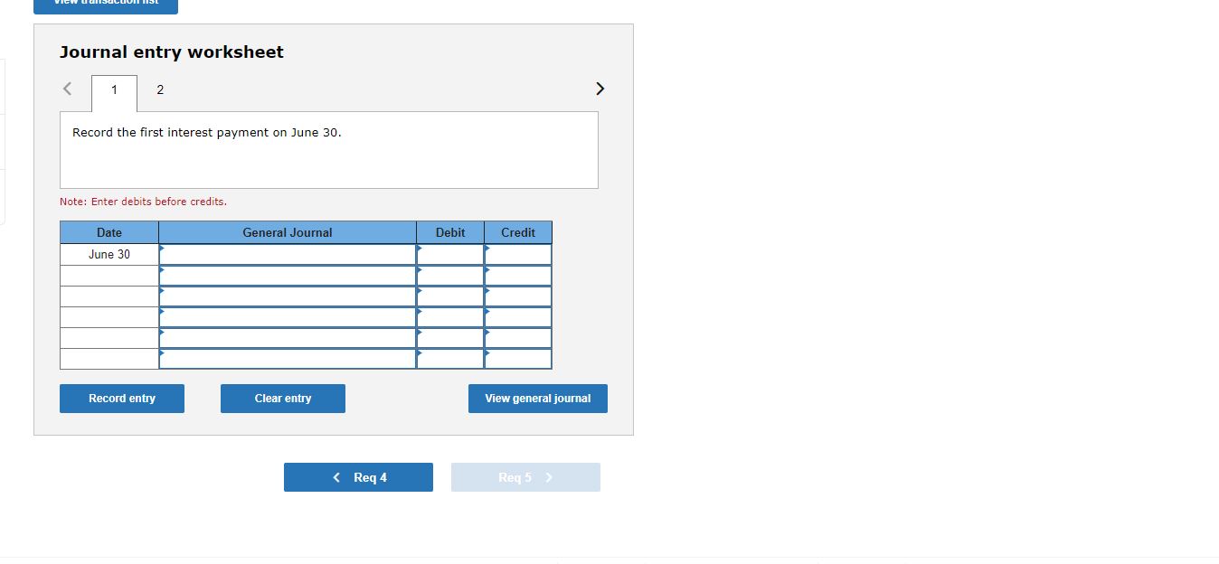 Required information Use the following