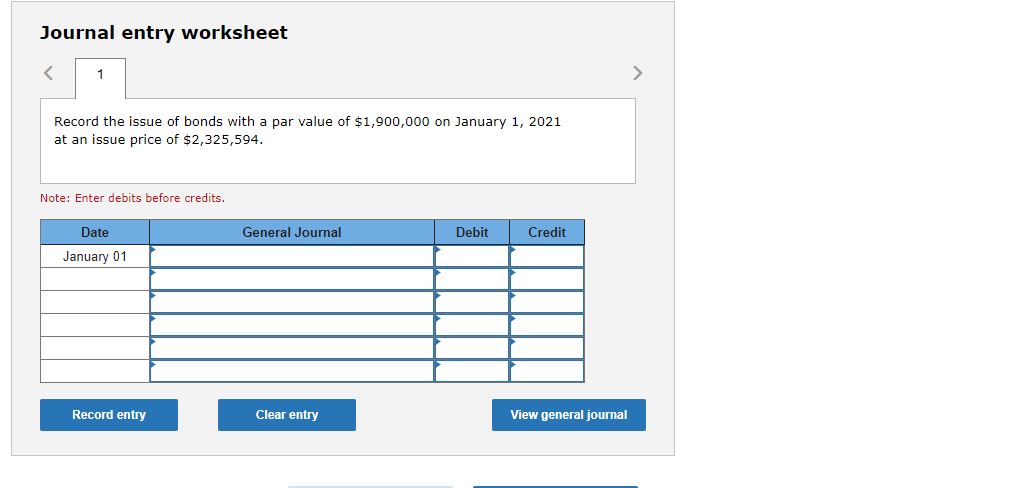 Required information Use the following