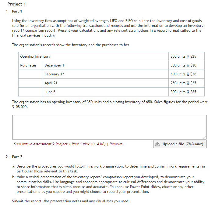 ..Finance quiz Project 1 1 Part 1 Using the