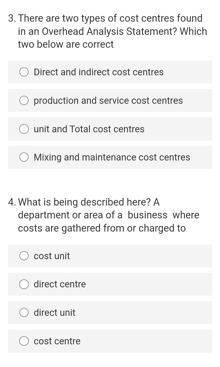 'I.The process of charging overheads to cost