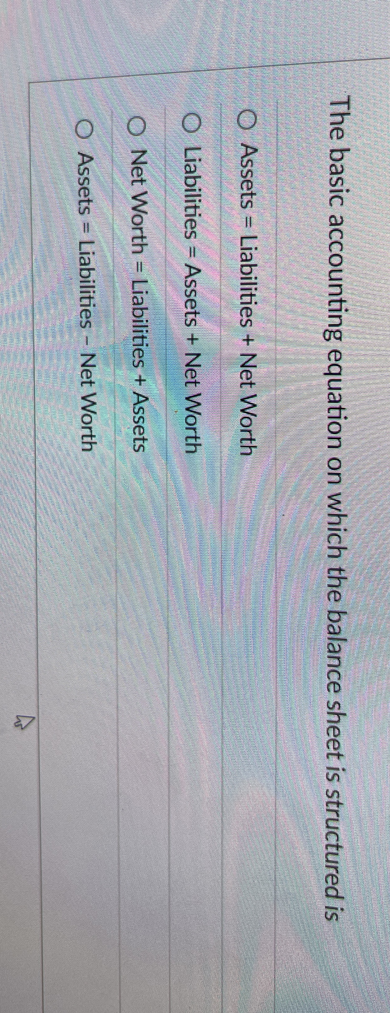 The basic accounting equation on which the