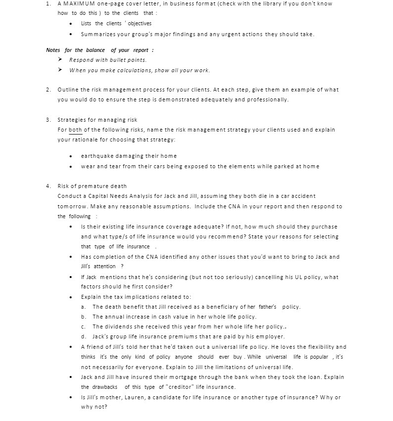 . A MAXIMUM one-page cover letter, in business