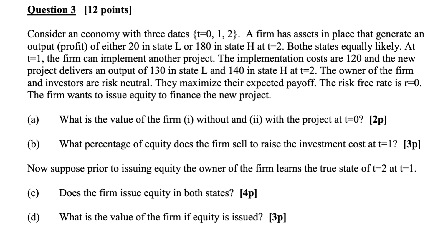 thank you very much Question 3 [12 points]