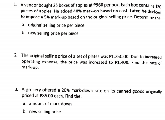 ANSWER ALL AND PLEASE SHOW SOLUTION IN AN