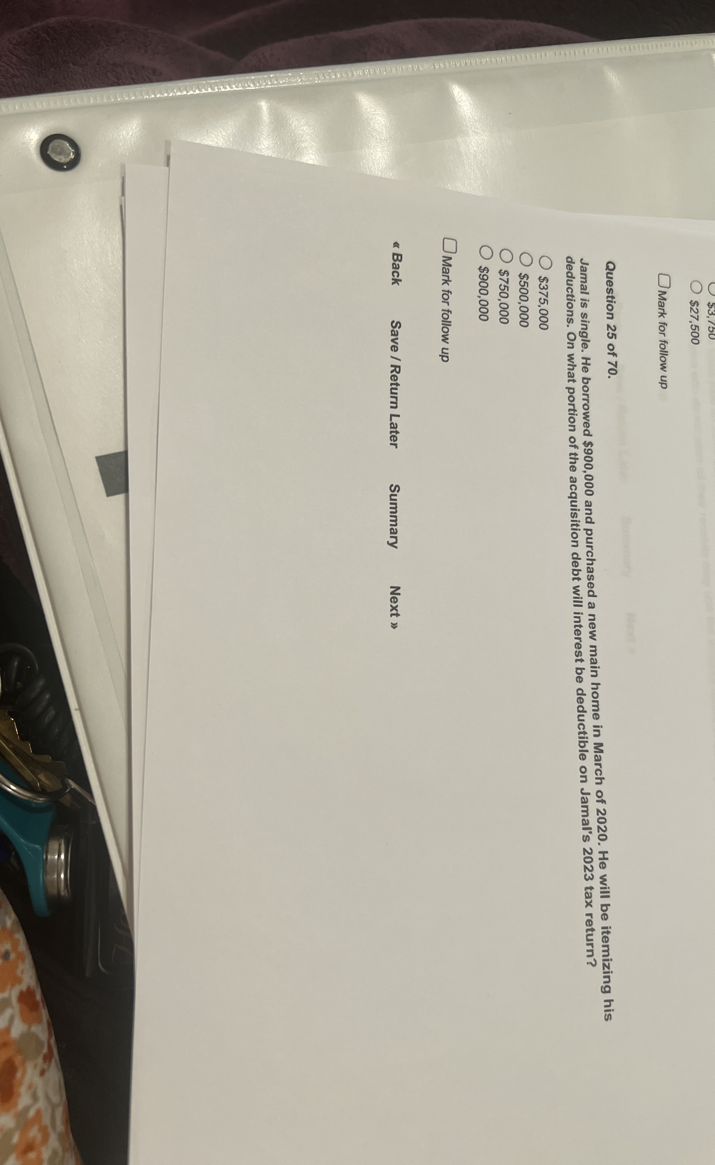 $ 3 , 1 5 0 $ 2 7 , 5 0 0 Mark for follow up