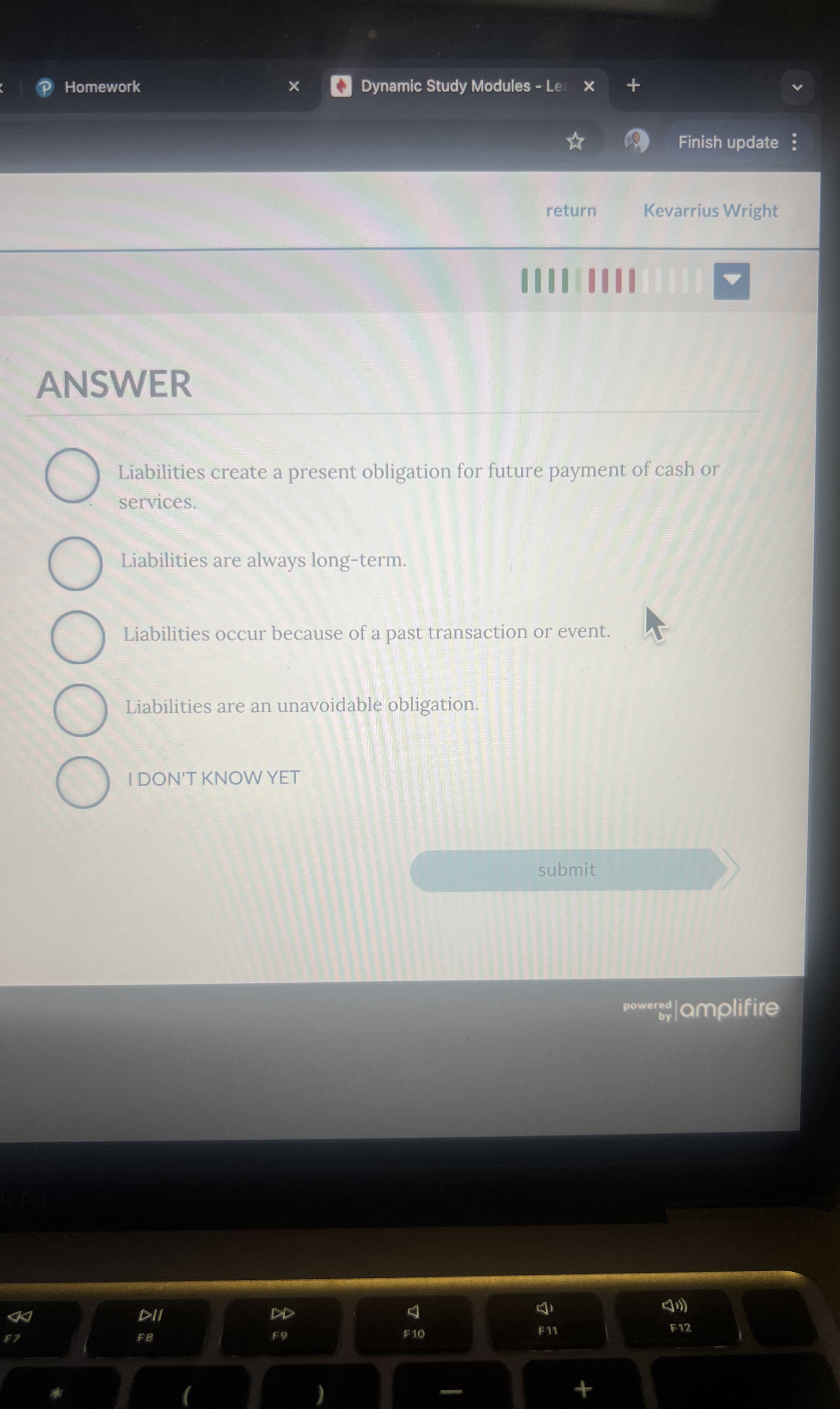 Homework Dynamic Study Modules - Le Finish update
