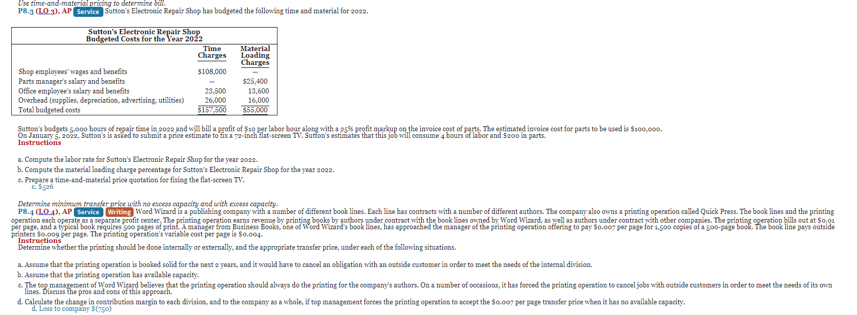 Question 24 P7-1. What is the variable COGS