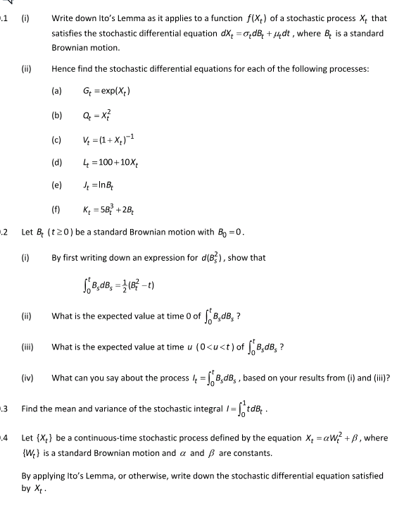 Answer all the questions well. 1 (1) Write down