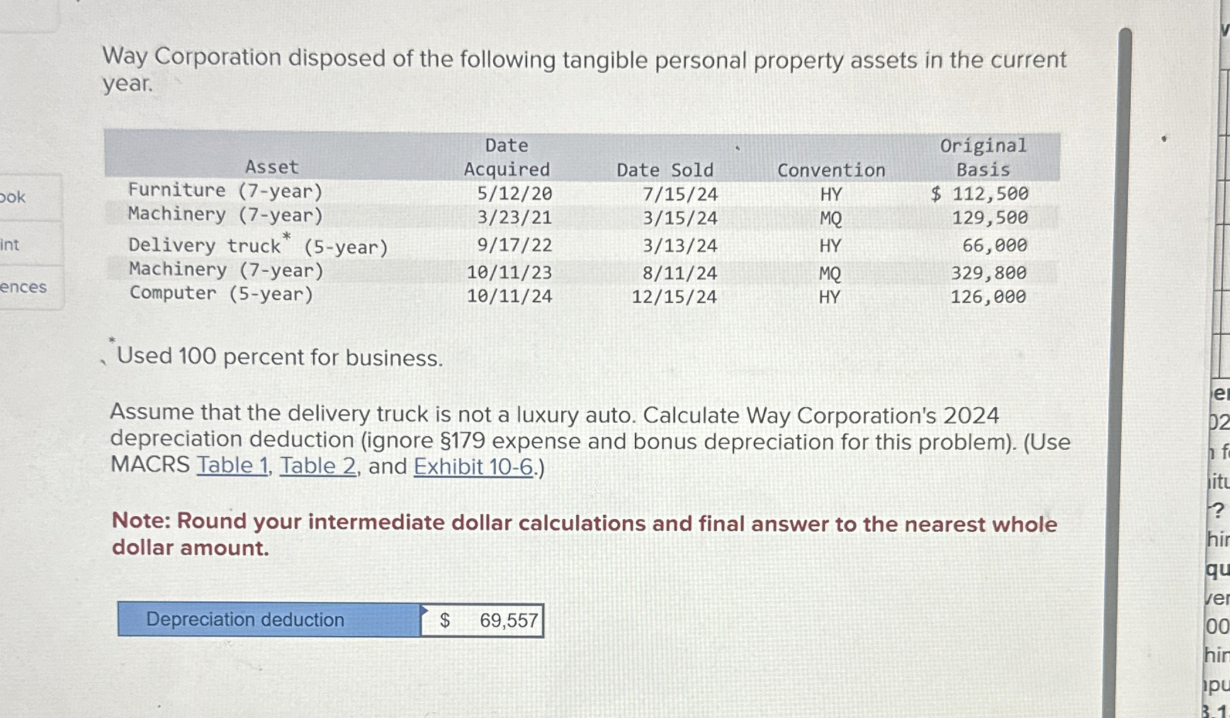 Way Corporation disposed of the following