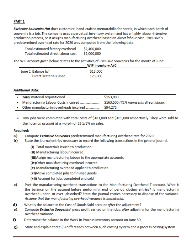 PART 1 Exclusive Souvenirs Hut does customize,