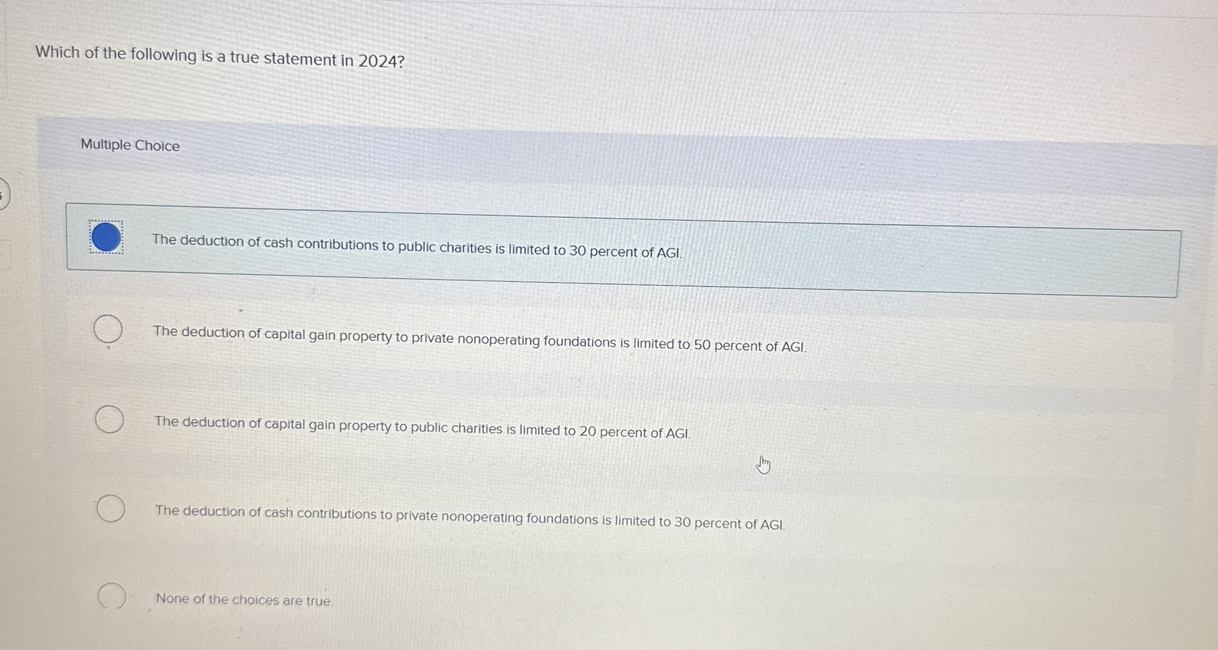 Which of the following is a true statement in 2 0