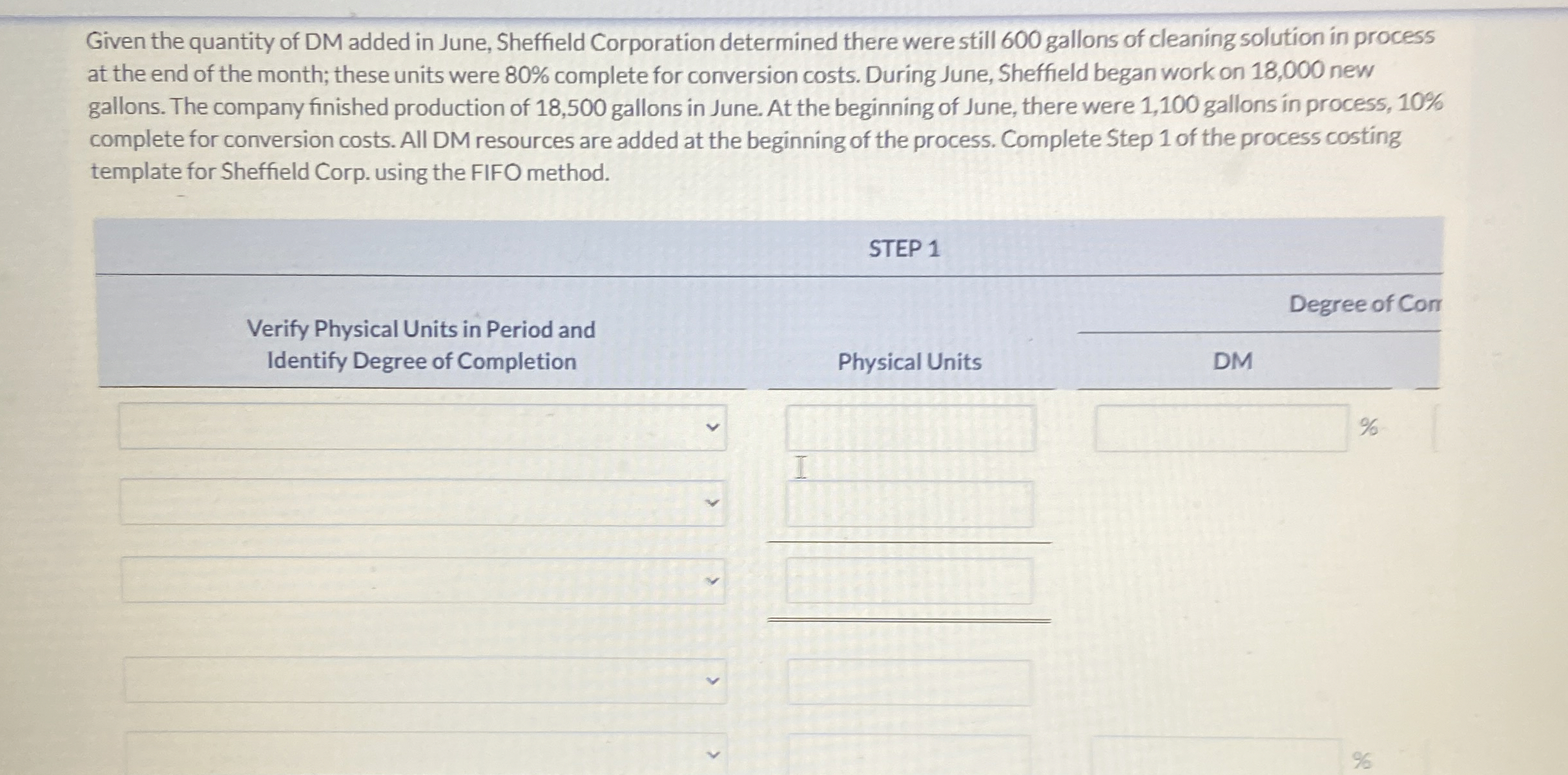 Given the quantity of DM added in June, Sheffield