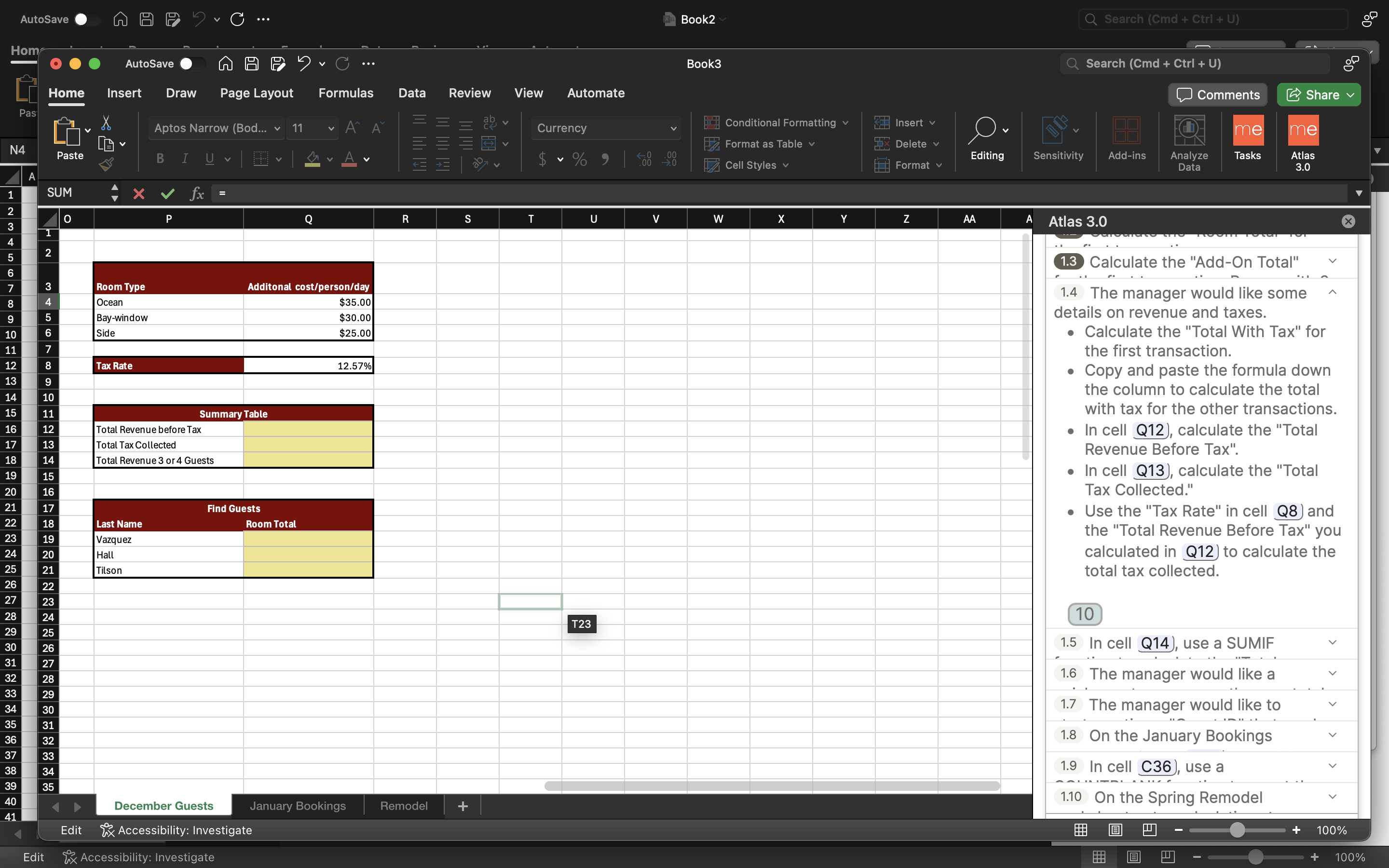 " . C ... Book2 Q Search (Cmd + Ctrl + U)