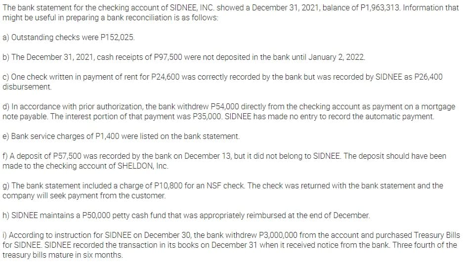 PLEASE CHECK IF MY ANSWER IS CORRECT The bank