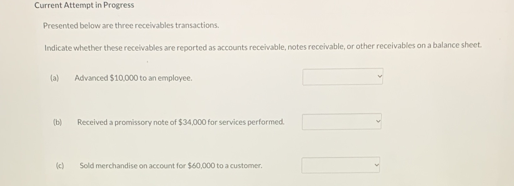 Current Attempt in Progress Presented below are