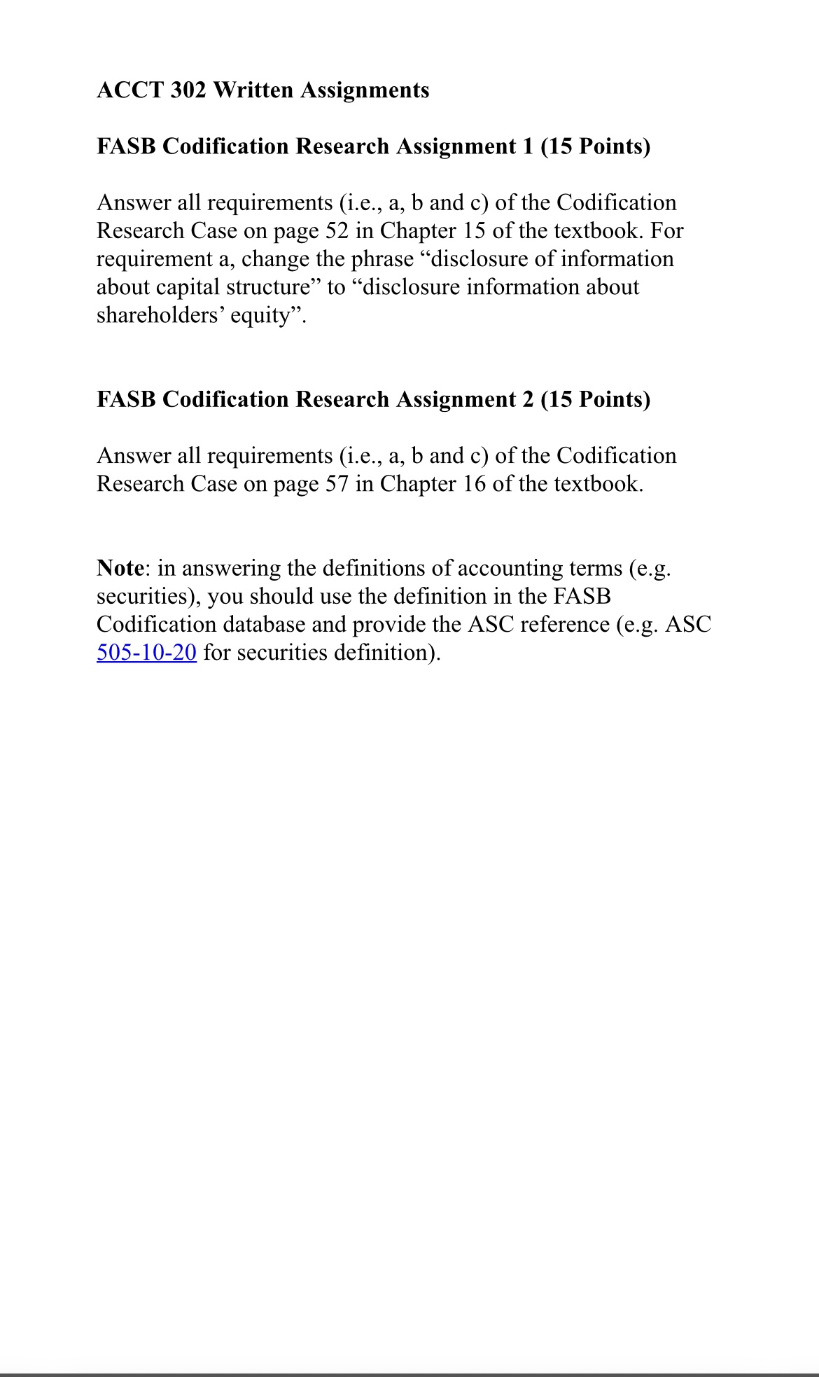 Instructions Chapter 15 If your school has a