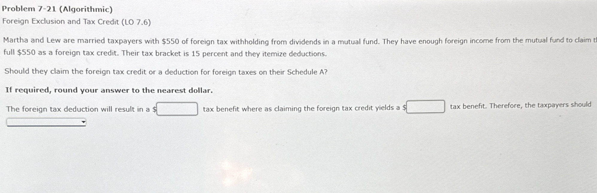 Problem 7 - 2 1 ( Algorithmic ) Foreign Exclusion