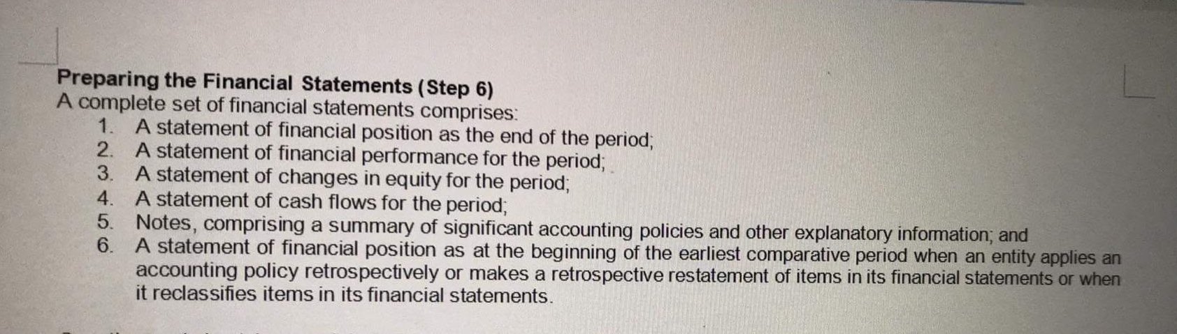 Make a Financial Statements: Preparing the