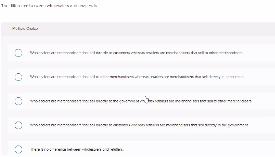 The difference between wholesalers and retailers