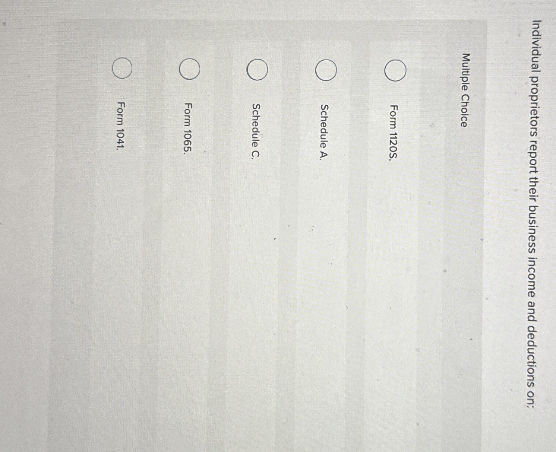 Individual proprietors report their business