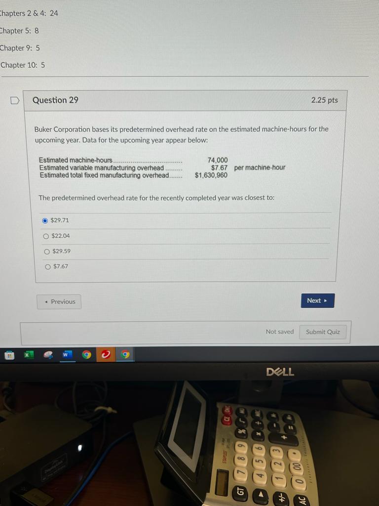 Chapters 2 & 4: 24 Chapter 5: 8 Chapter 9: 5