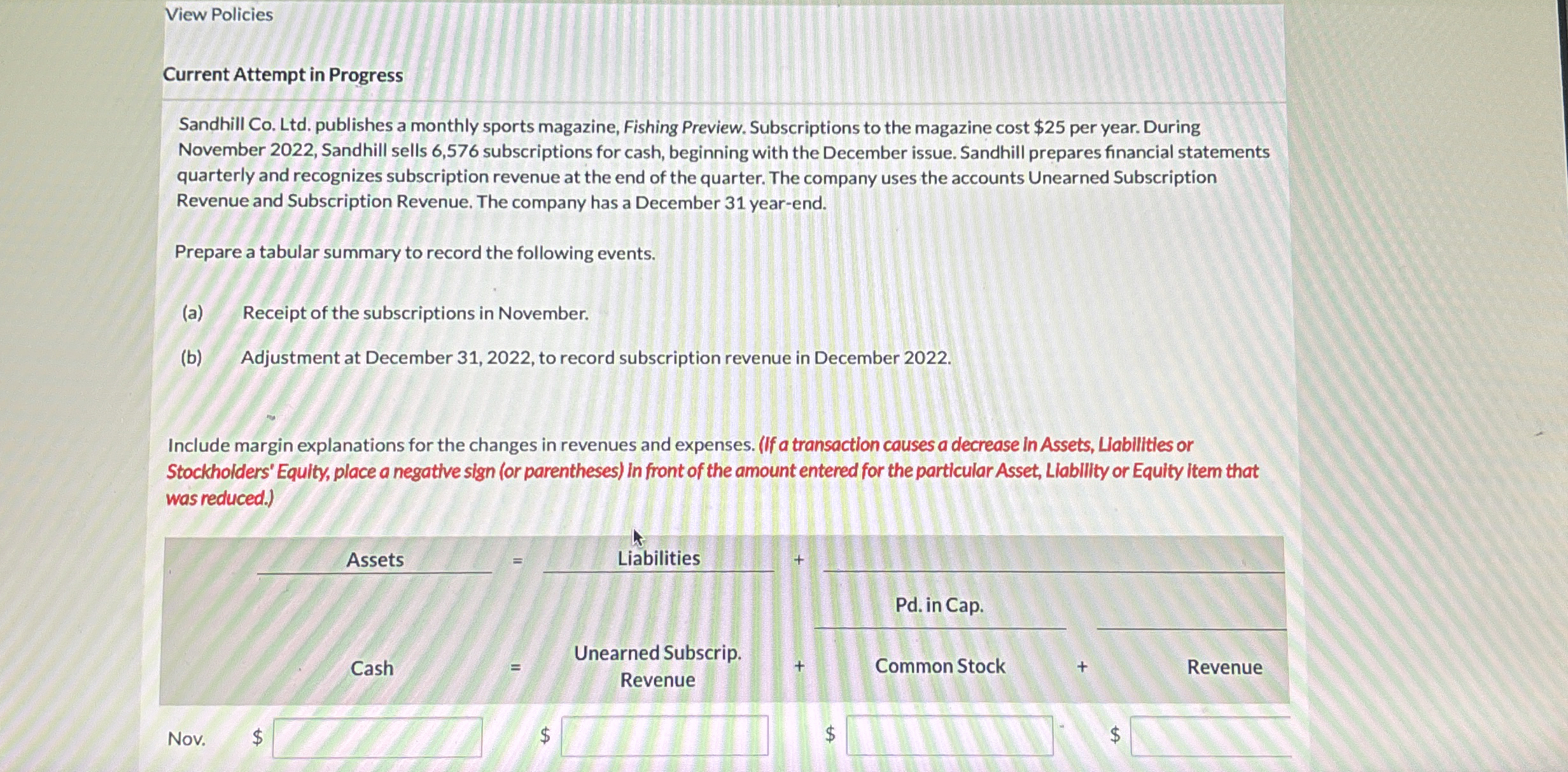 View Policies Current Attempt in Progress
