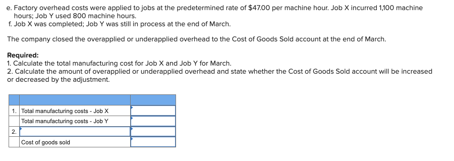 Shroeder Machine Shop has the following