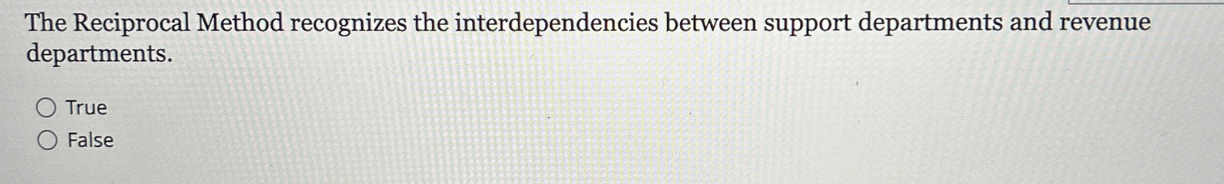The Reciprocal Method recognizes the