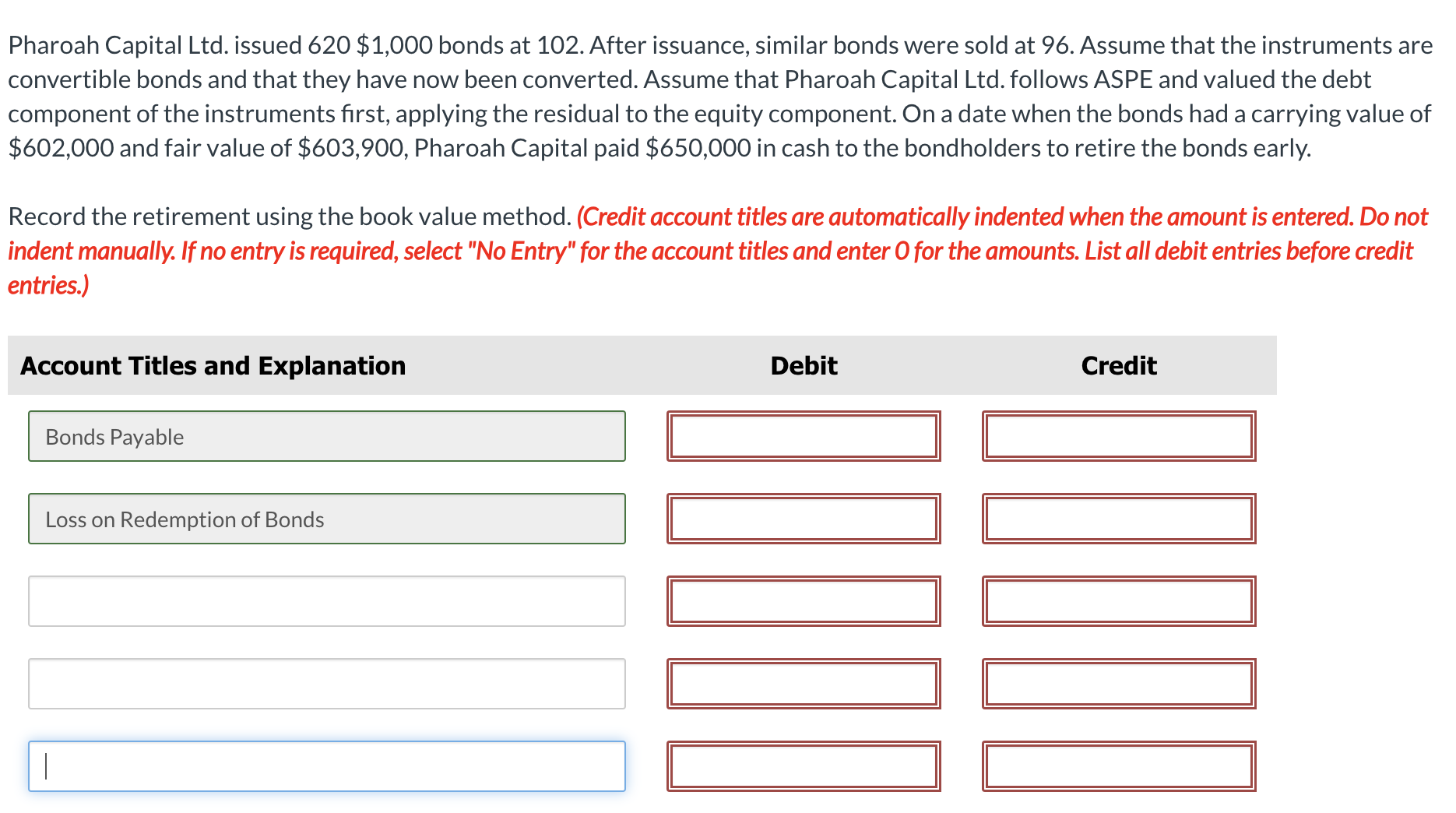 Pharoah Capital Ltd . issued \ ( 6 2 0 \ $ 1 , 0