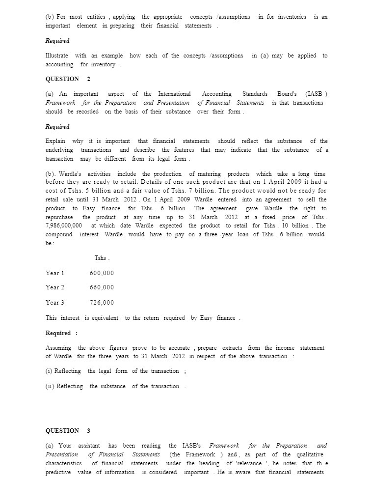 (b) For most entities , applying the appropriate