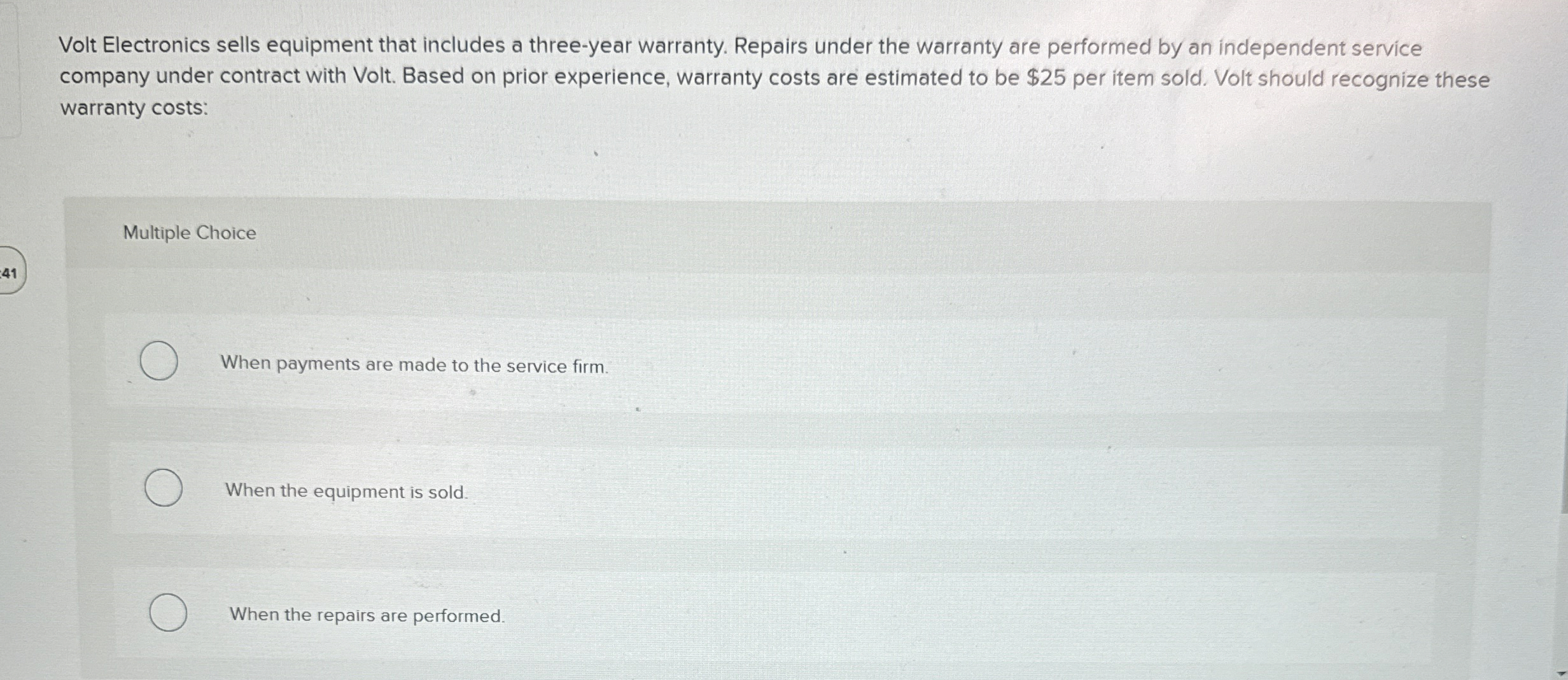 Volt Electronics sells equipment that includes a
