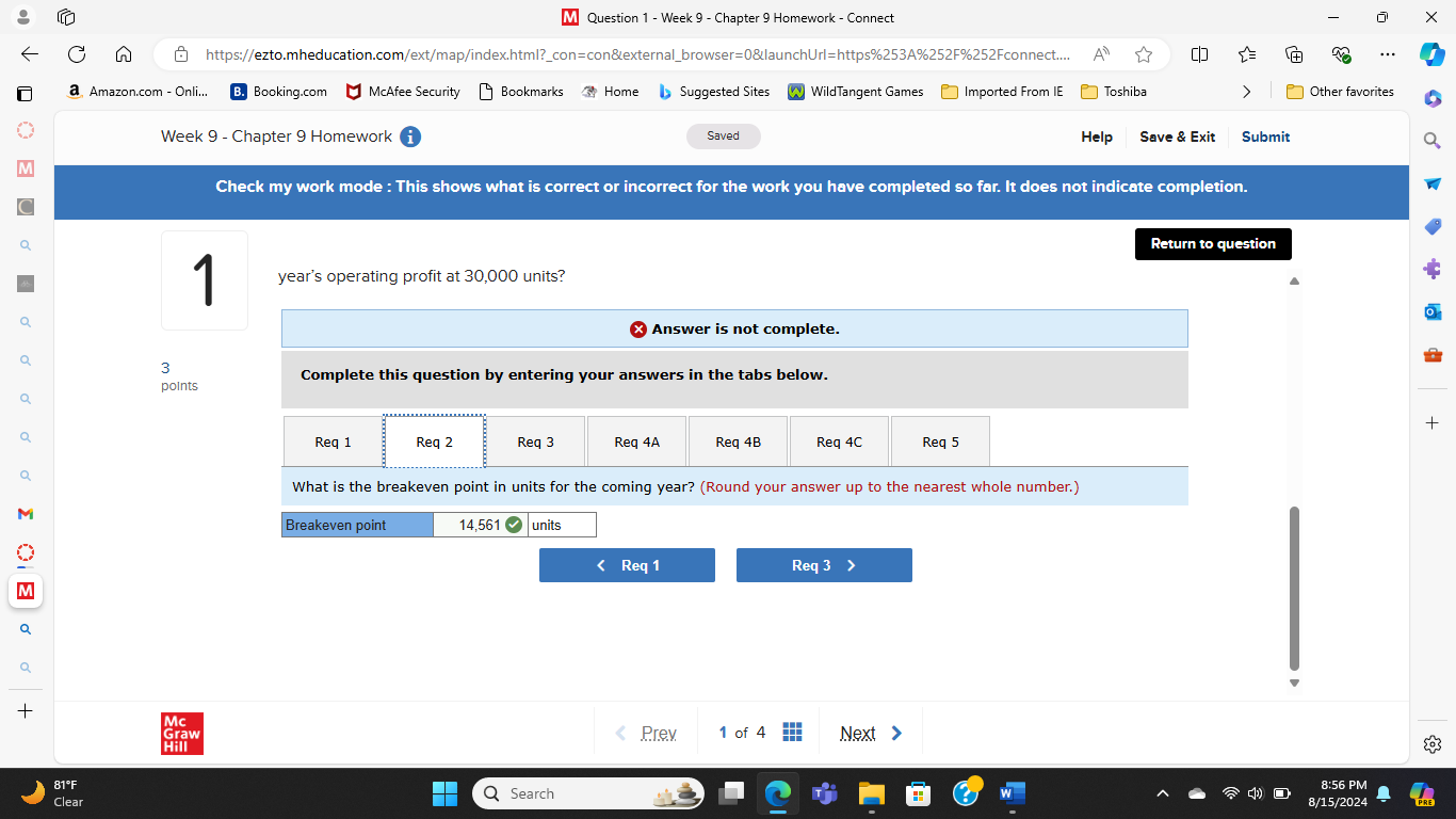 M Question 1 - Week 9 - Chapter 9 Homework -