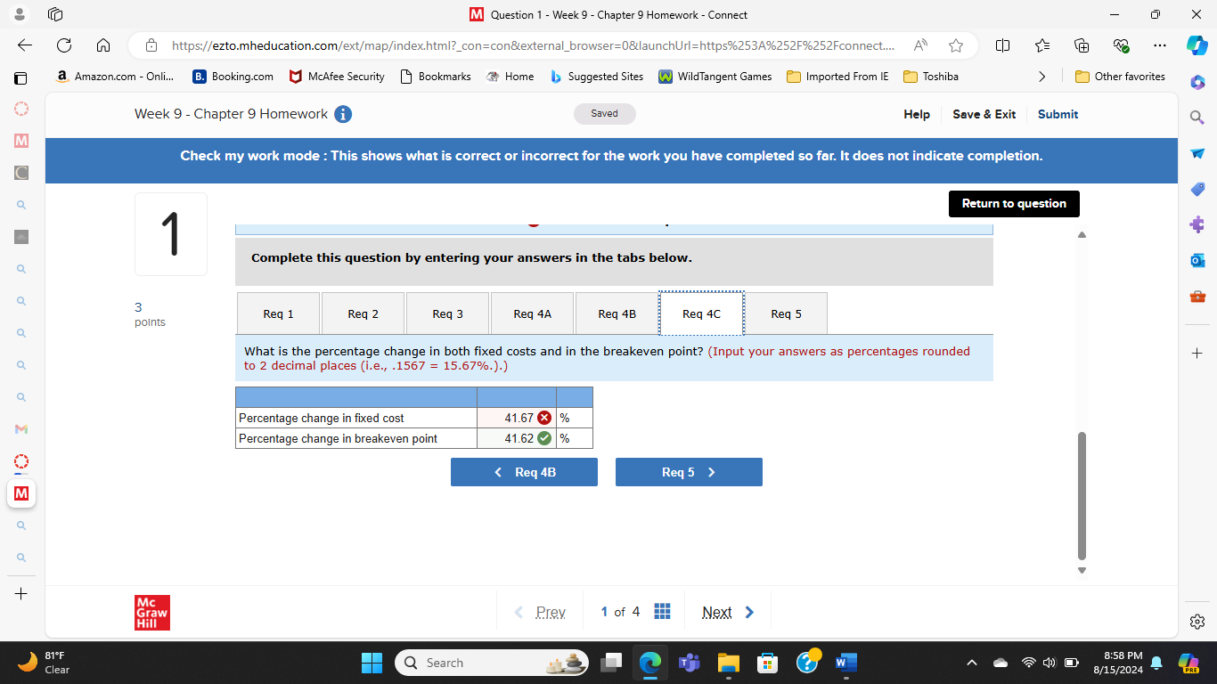 M Question 1 - Week 9 - Chapter 9 Homework -