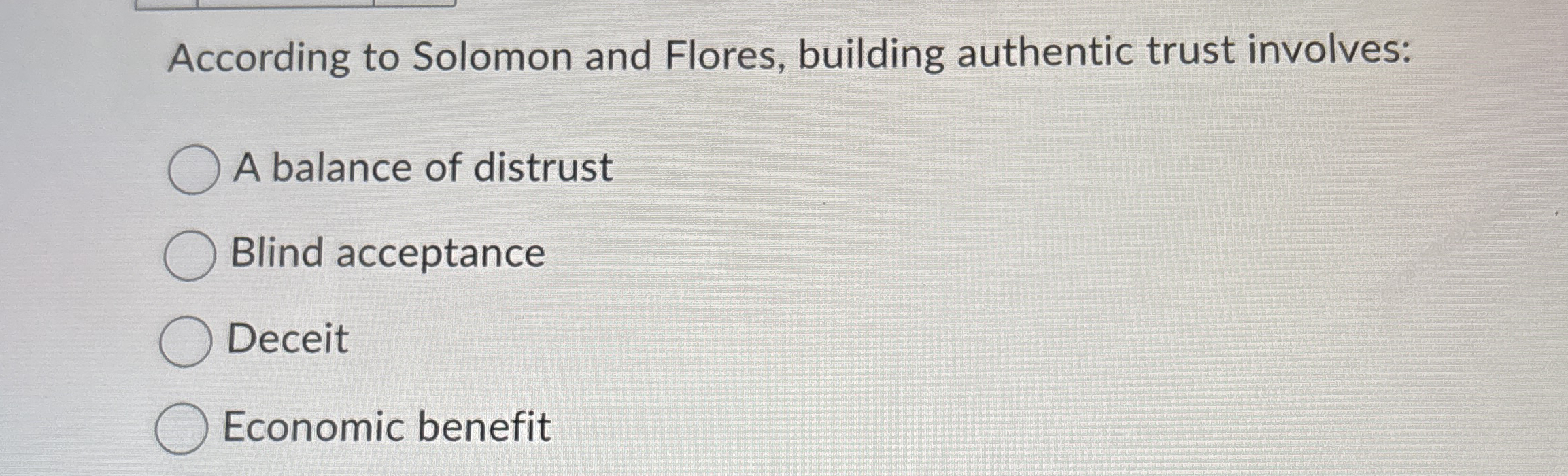 According to Solomon and Flores, building