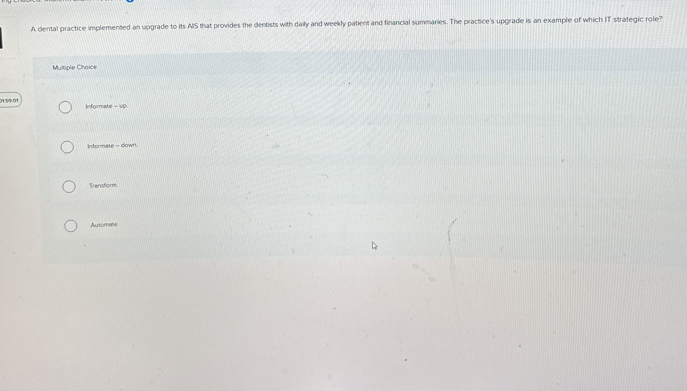 A dental practice implemented an upgrade to its