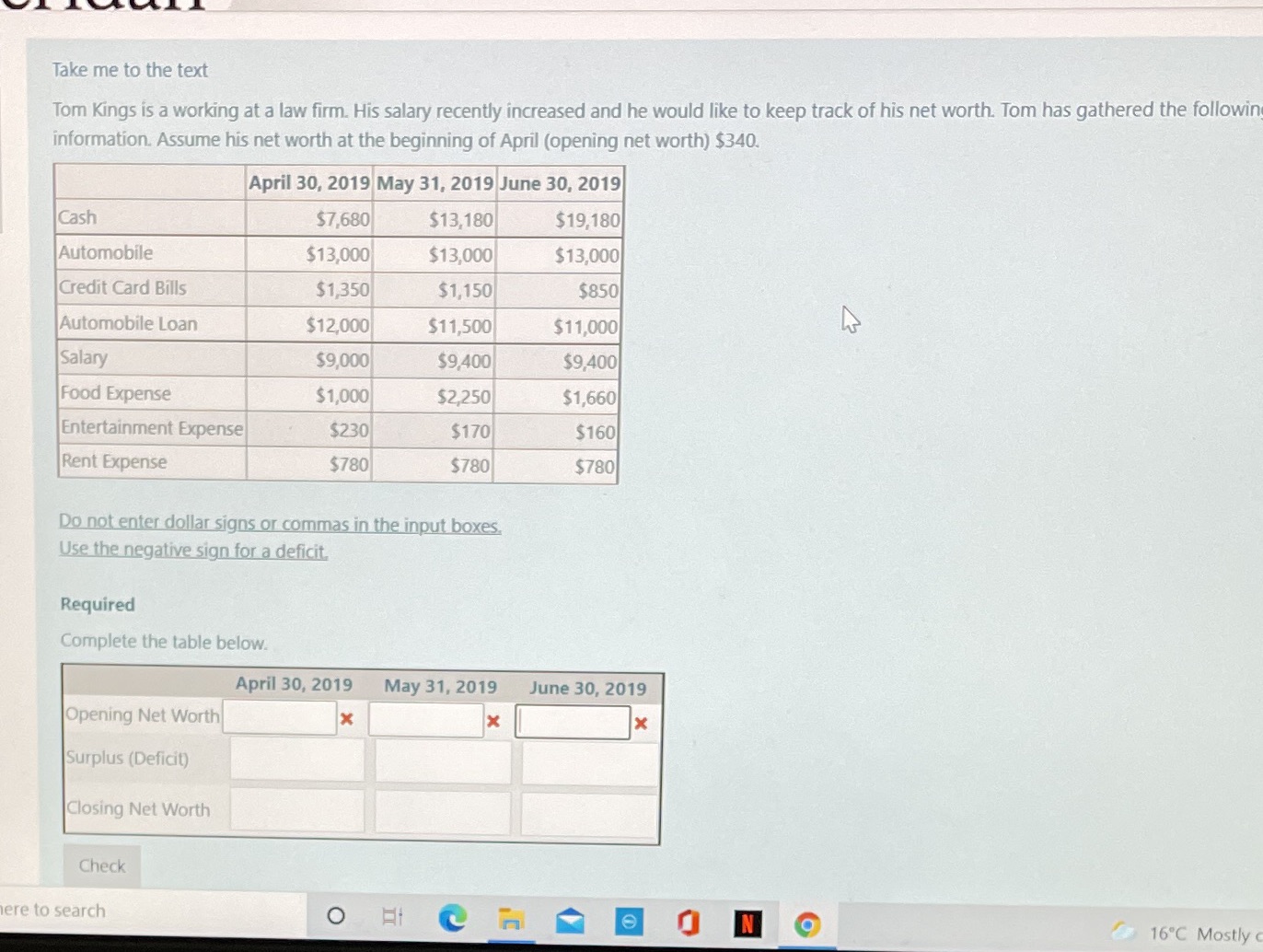 Take me to the text Tom Kings is a working at a