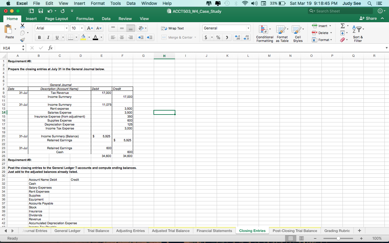 Please help with the following case study! I am