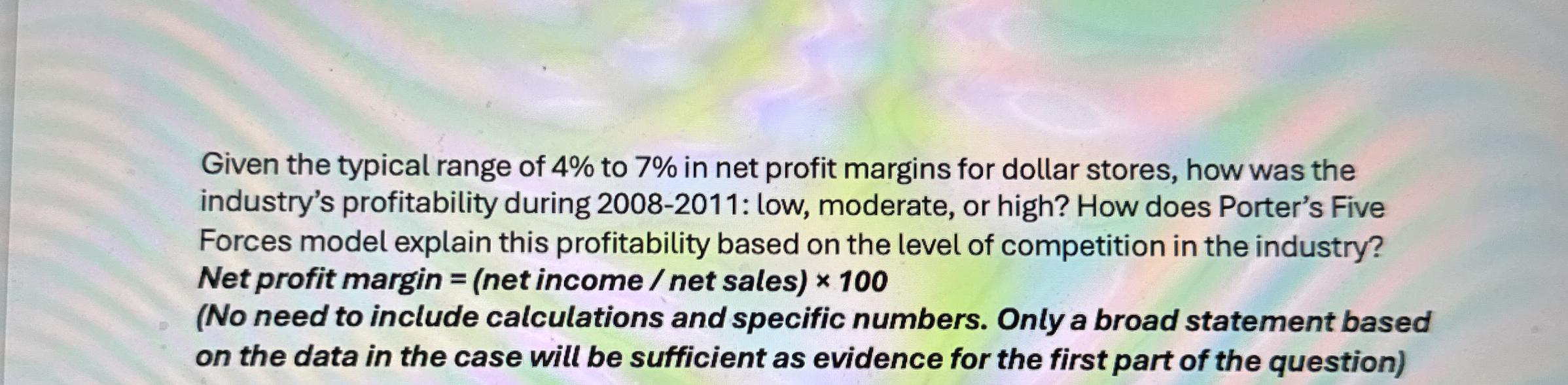 Given the typical range of 4 % to 7 % in net