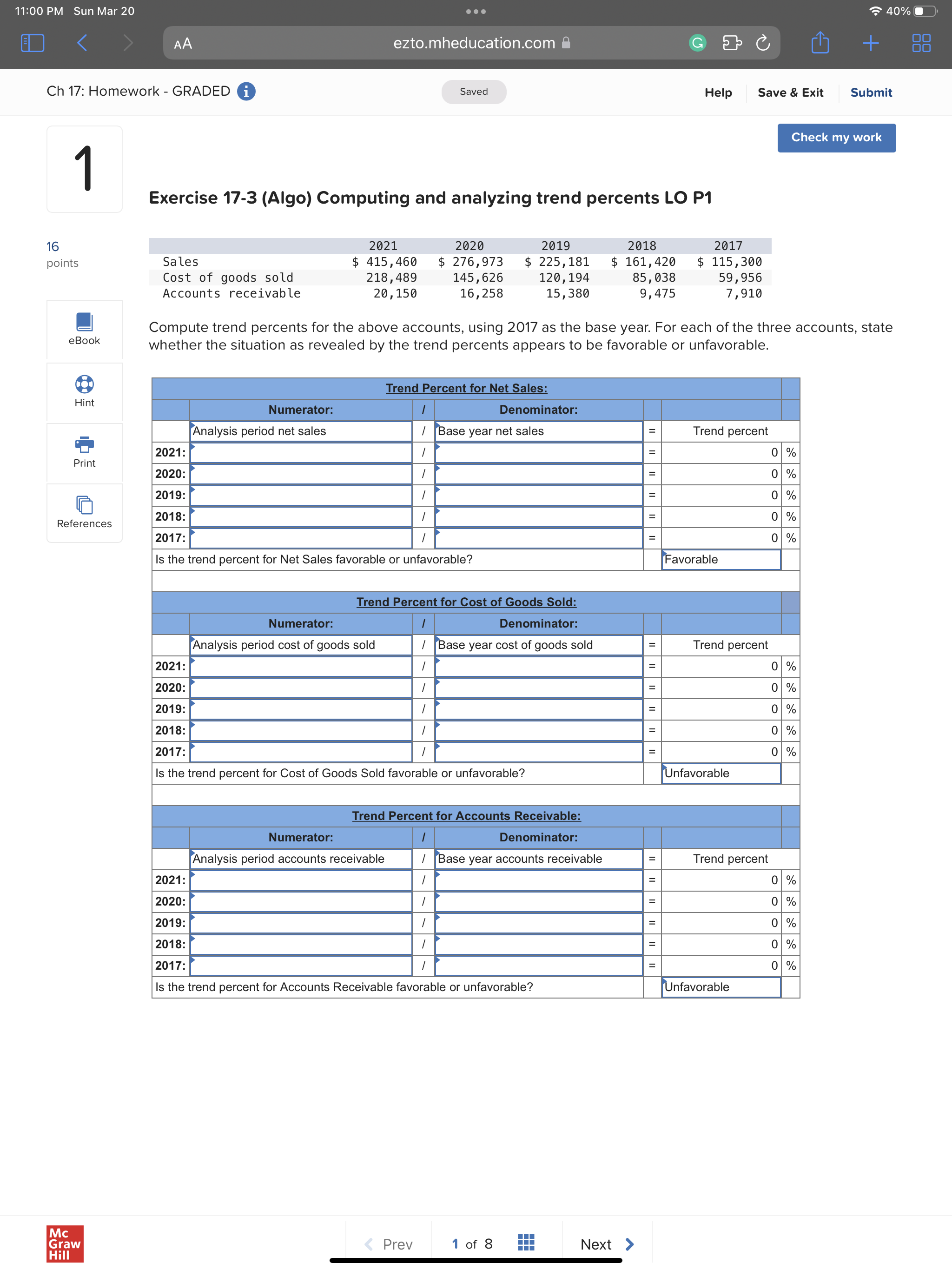 11:00 PM Sun Mar 20 . . . 40% AA