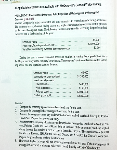 ACCOUNTING All applicable problems are available