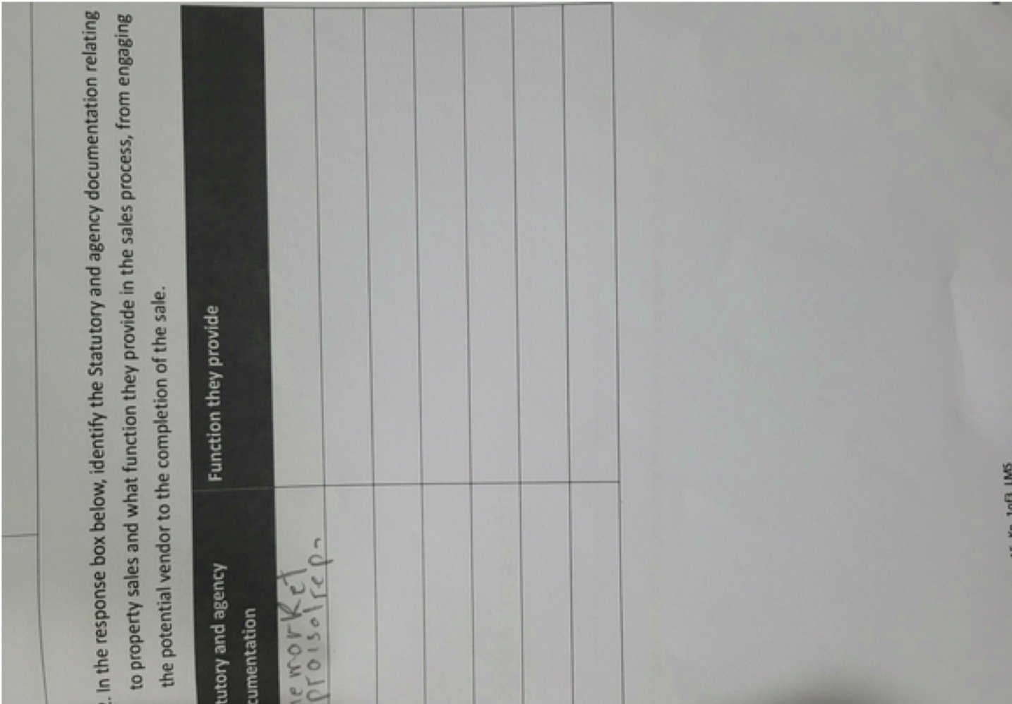 . In the response box below, identify the